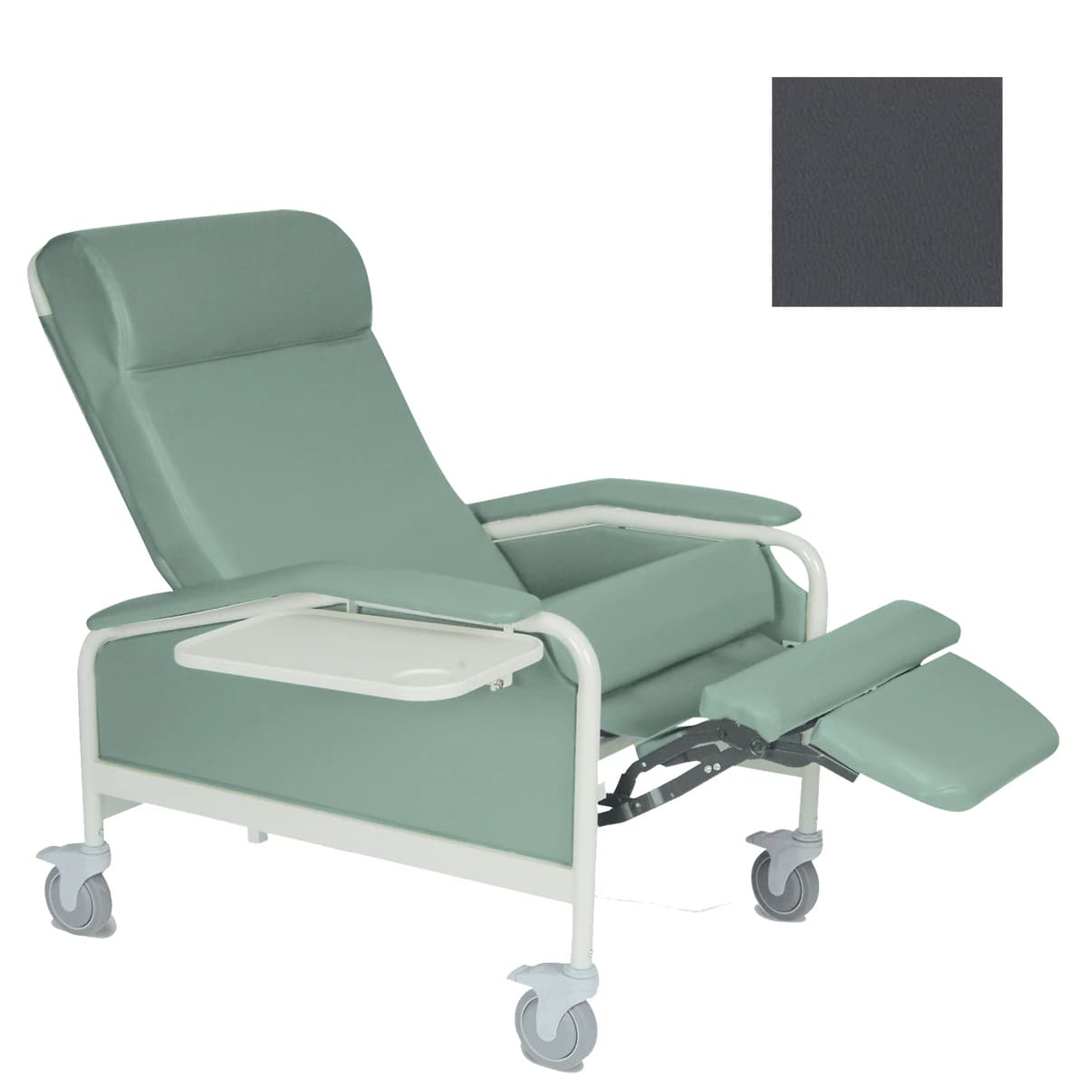 Winco CareCliner Clinical Recliner, Vinyl Upholstery, 450 lb Capacity, Carbon, Each - Recliner CareCliner 450lb - Image 1