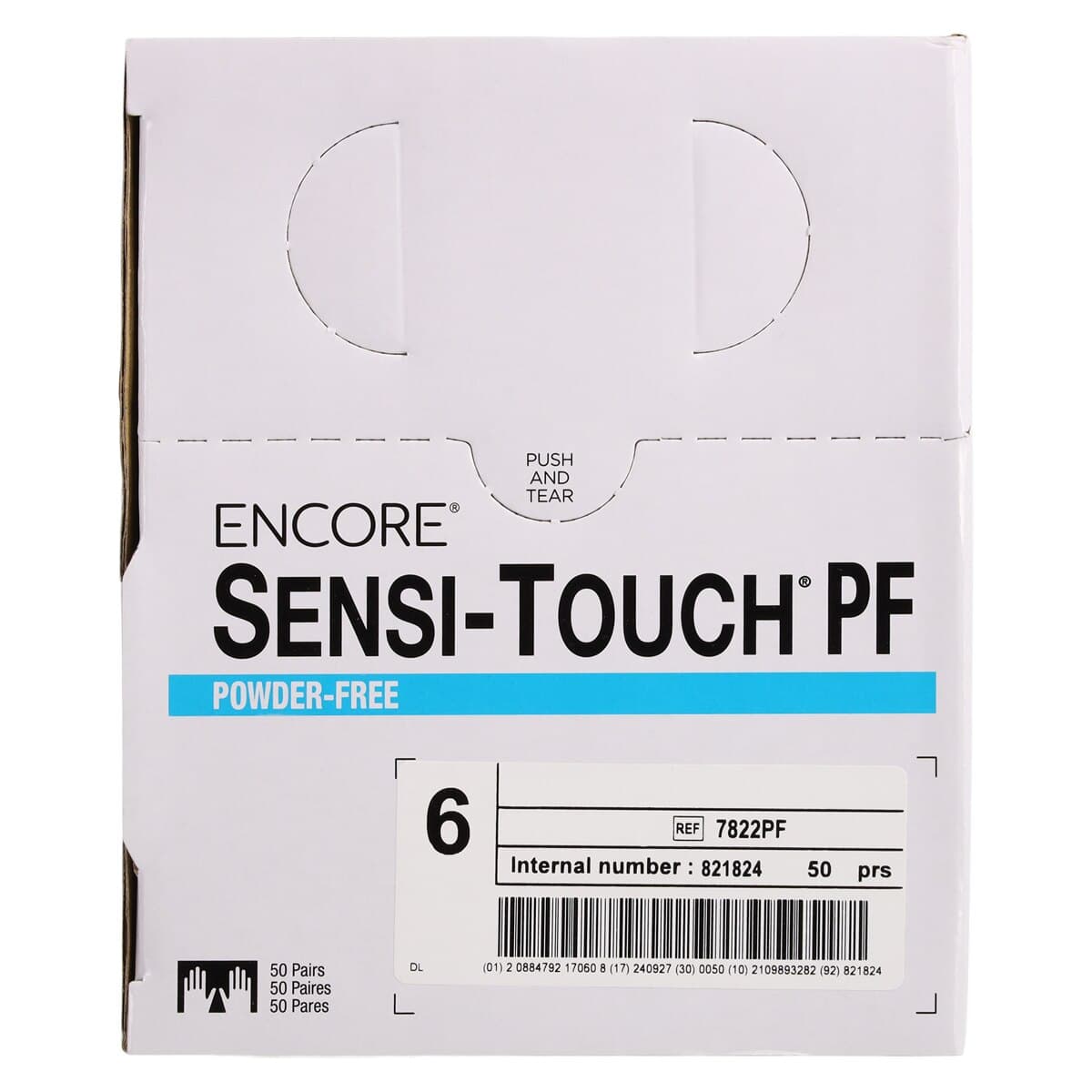 Encore Sensi-Touch Powder-Free Latex Surgical Gloves, Sterile, Size 6, 50 Pairs/Box (100 Gloves) thumbnail 7