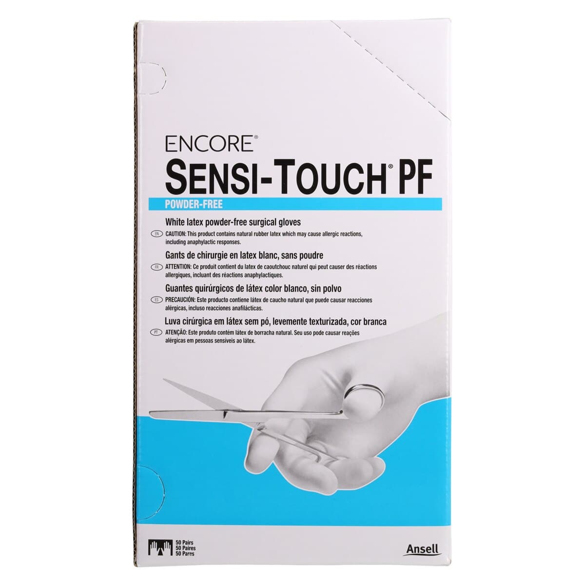 Encore Sensi-Touch Powder-Free Latex Surgical Gloves, Sterile, Size 7.5, White, 50 Pairs/Box thumbnail 5