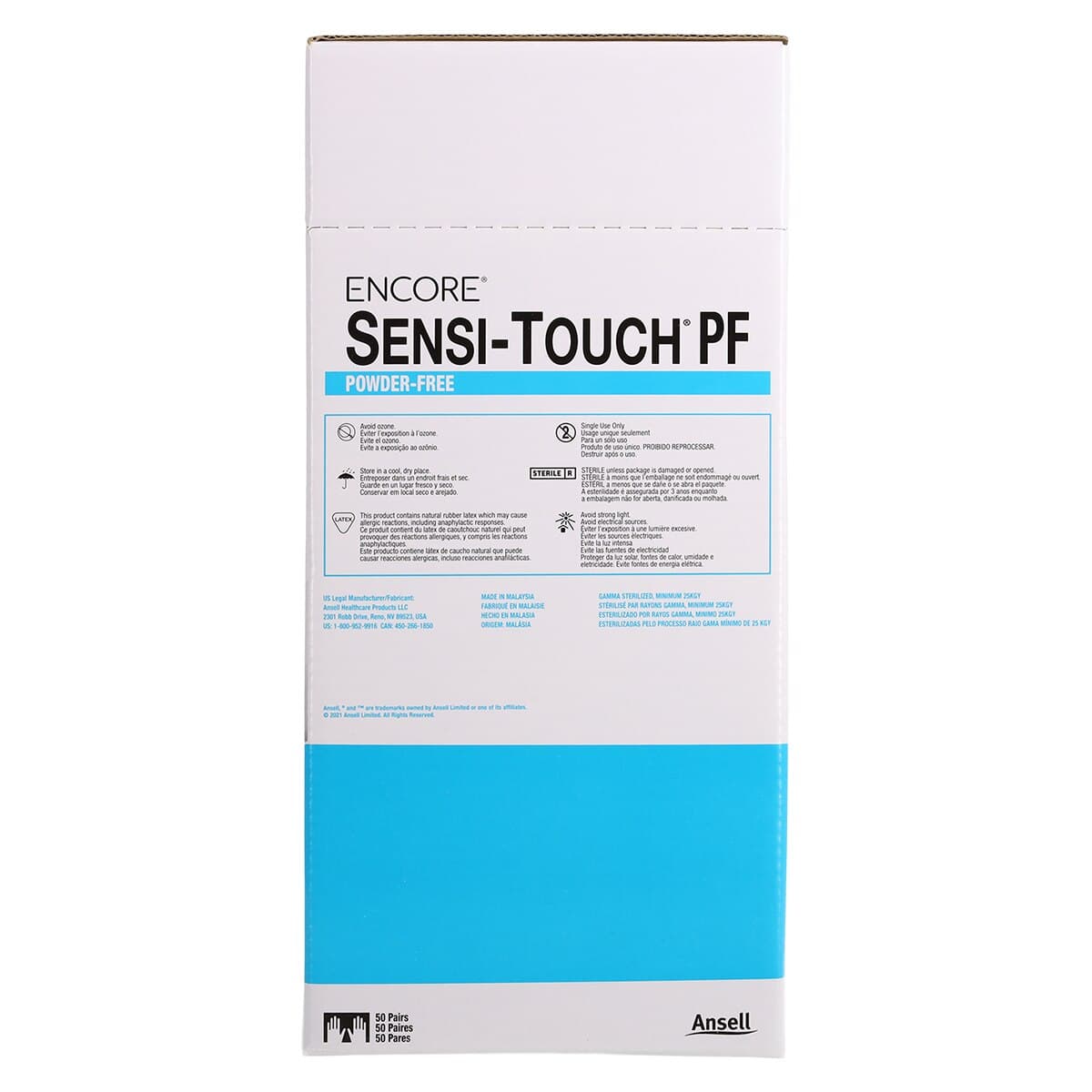 Encore® Sensi-Touch Powder-Free Latex Surgical Gloves, Sterile, Size 8.5, 50 Pairs/Box (100 Gloves) thumbnail 6