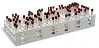 Heathrow Scientific MEGA RACK Test Tube Rack, Double 240-Place, White, Polypropylene, for 13-16mm Tubes - Rack MEGA RACK 240 Tube White - Image 1