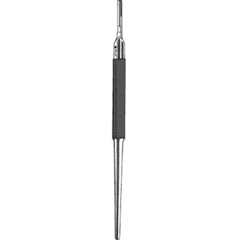 Sklar Instruments Scalpel Handle, Straight, 5-3/4" Stainless Steel, Non-Sterile, Reusable, Each - Scalpel Handle Round - Image 1