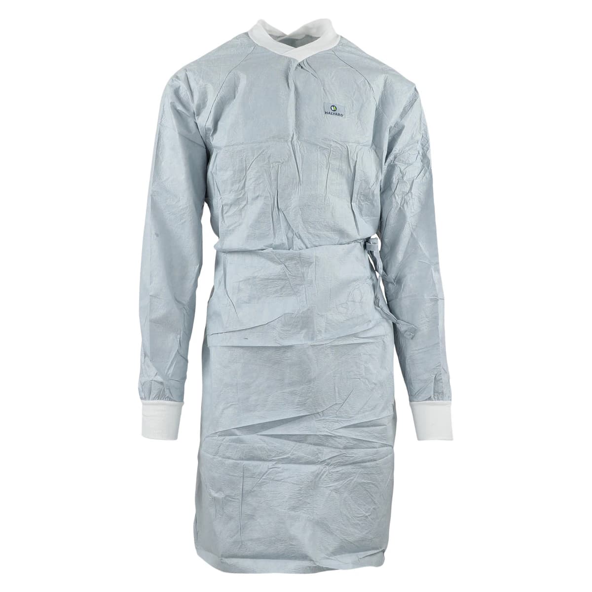 O & M Halyard Disposable Surgical Gown, AAMI Level 4, Standard/2X Large, Chrome, Sterile, Hook & Loop Neck, Raglan Sleeves, 28/Case - Gown Surg Aero Strl AAMI4 - Image 1