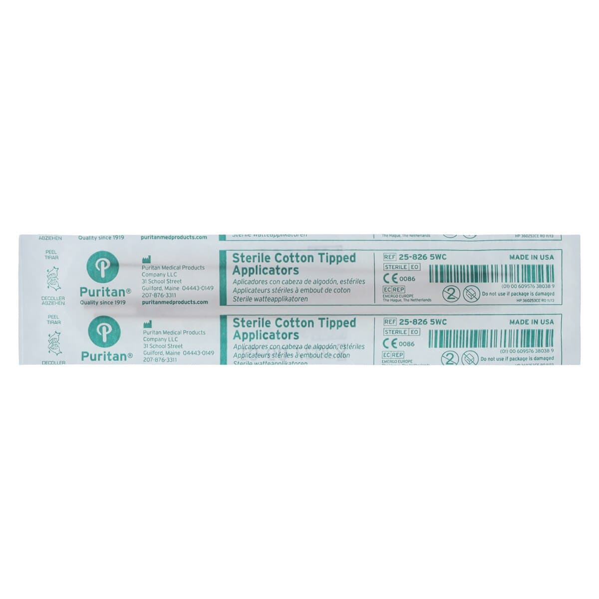 Puritan Bennett Cotton Applicator Swabs, Minitip, Wood Shaft, Sterile, 6 in, 1000/Case thumbnail 3
