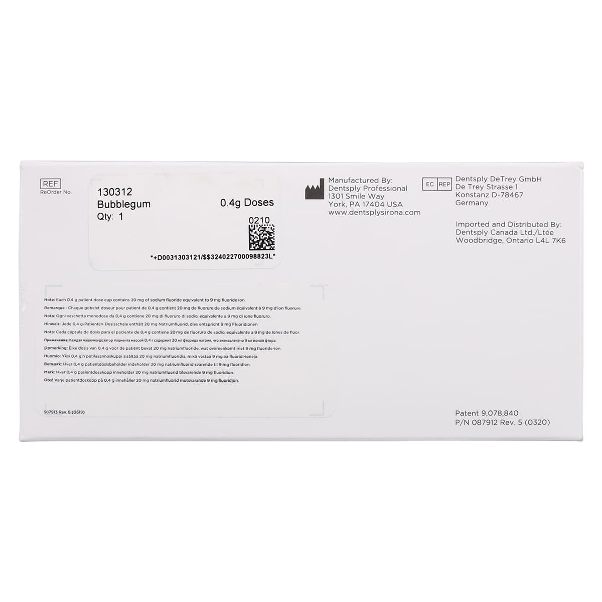 NUPRO White Varnish 5% Sodium Fluoride, Bubble Gum, 0.4 g Easy Application Packs, 50/Box, 130312 thumbnail 2