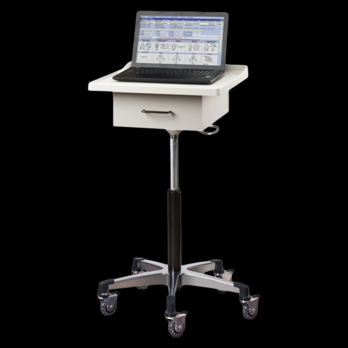 Clinton Industries Mobile Workstation Cart with Drawer - Cart Mbl Work Stat w/Drawer - Image 1