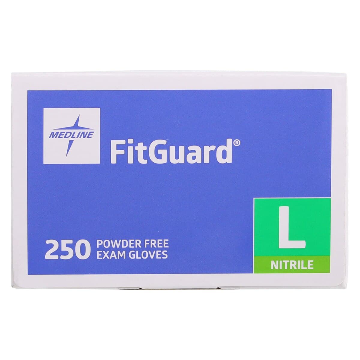 Medline FitGuard Nitrile Exam Gloves, Powder-Free, Non-Sterile, Large, Blue, Textured Fingertips, 250/Box thumbnail 6