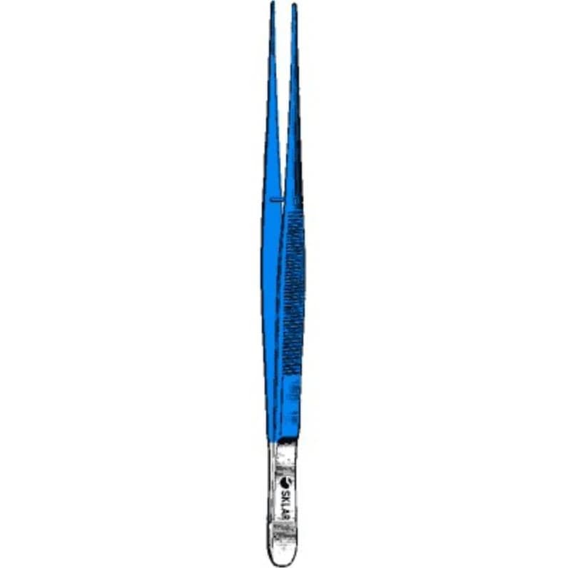 Sklar Instruments Potts-Smith Dressing Forceps, 7" - Forcep Potts Smith Blue - Image 1