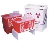 Monoject Sharps Container, 2 Gallon, Red, Chimney Lid, 20/Package - Container Sharps Monoject - Image 1