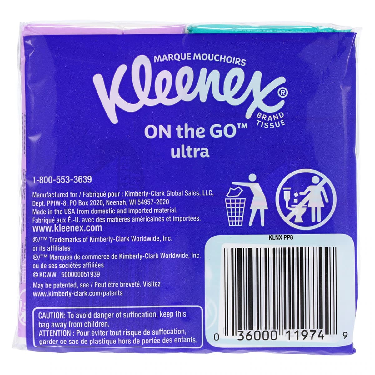 Kleenex Facial Pocket Tissue, White, 3-Ply, 12/Case thumbnail 2