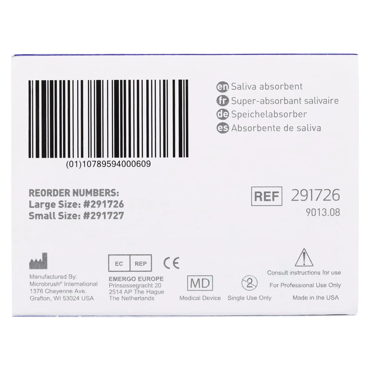 Microbrush Reflective DryTips, Large (Adult), Silver, 50/Box, 291726 thumbnail 4