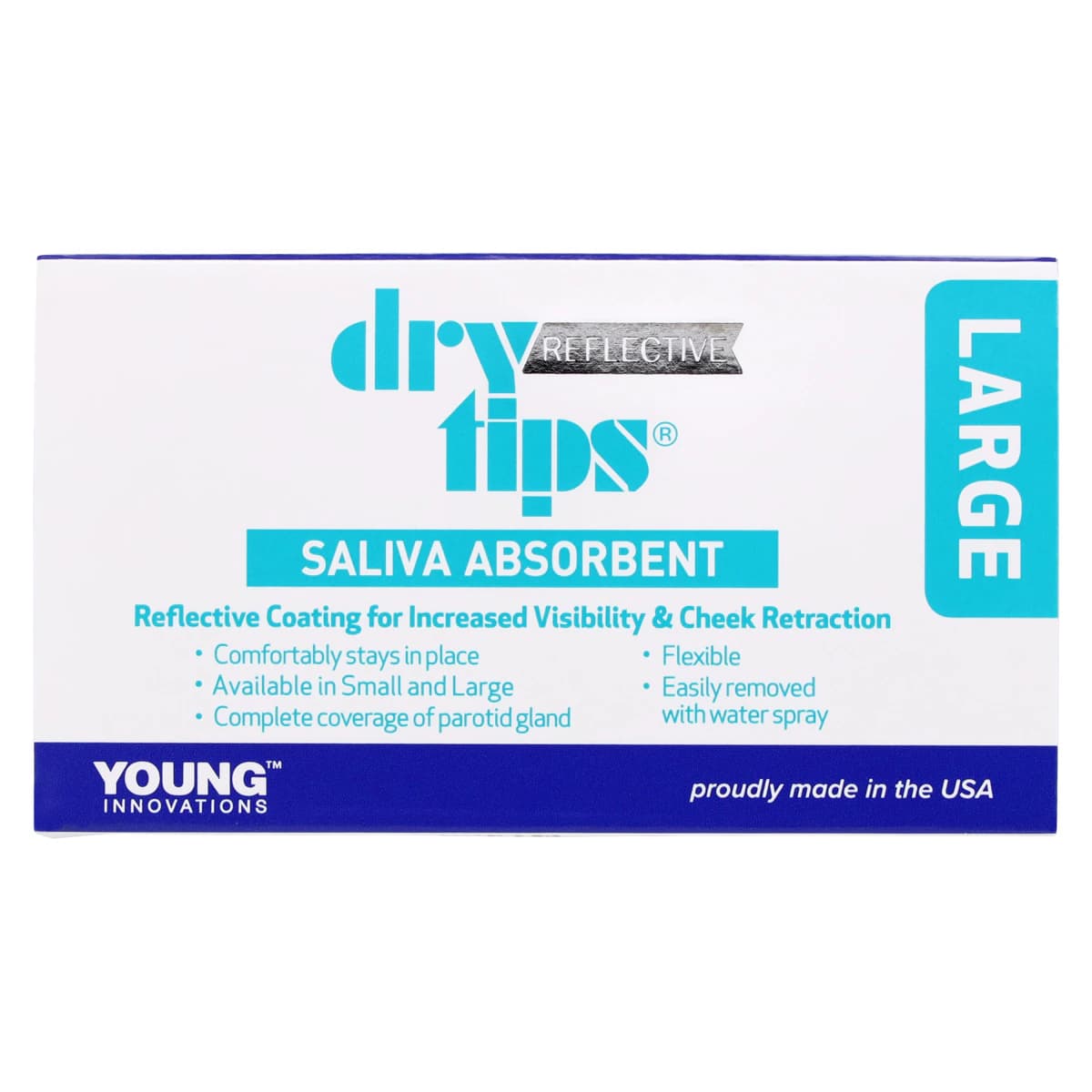 Microbrush Reflective DryTips, Large (Adult), Silver, 50/Box, 291726 thumbnail 5