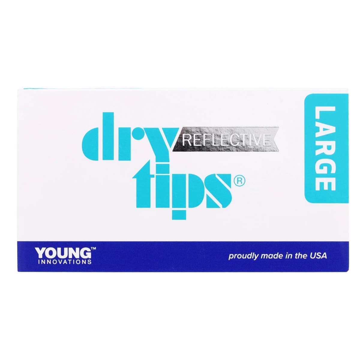 Microbrush Reflective DryTips, Large (Adult), Silver, 50/Box, 291726 thumbnail 3