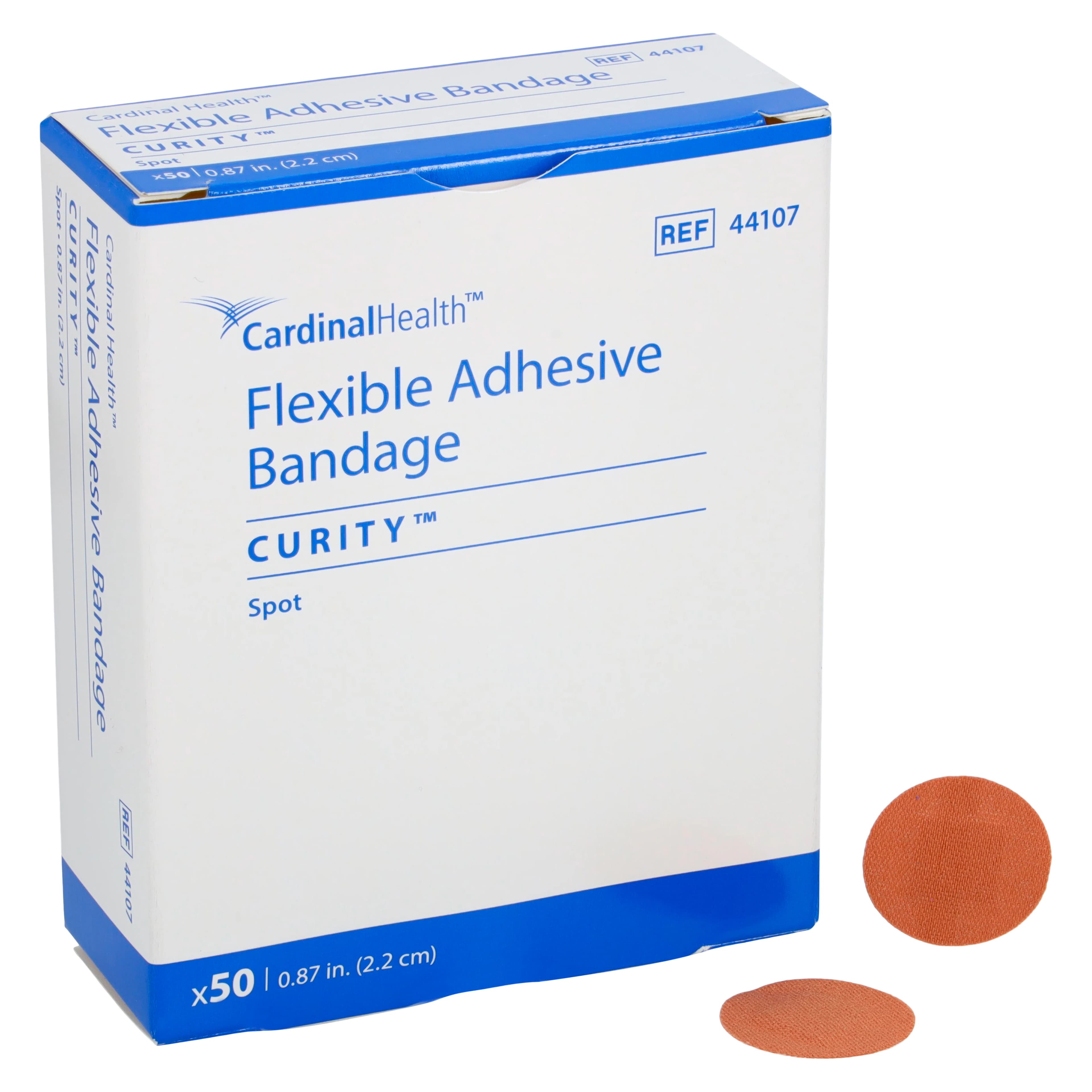 Curity Fabric Adhesive Bandage, Spot, 7/8" Diameter, Tan, Sterile, 50/Box thumbnail 2