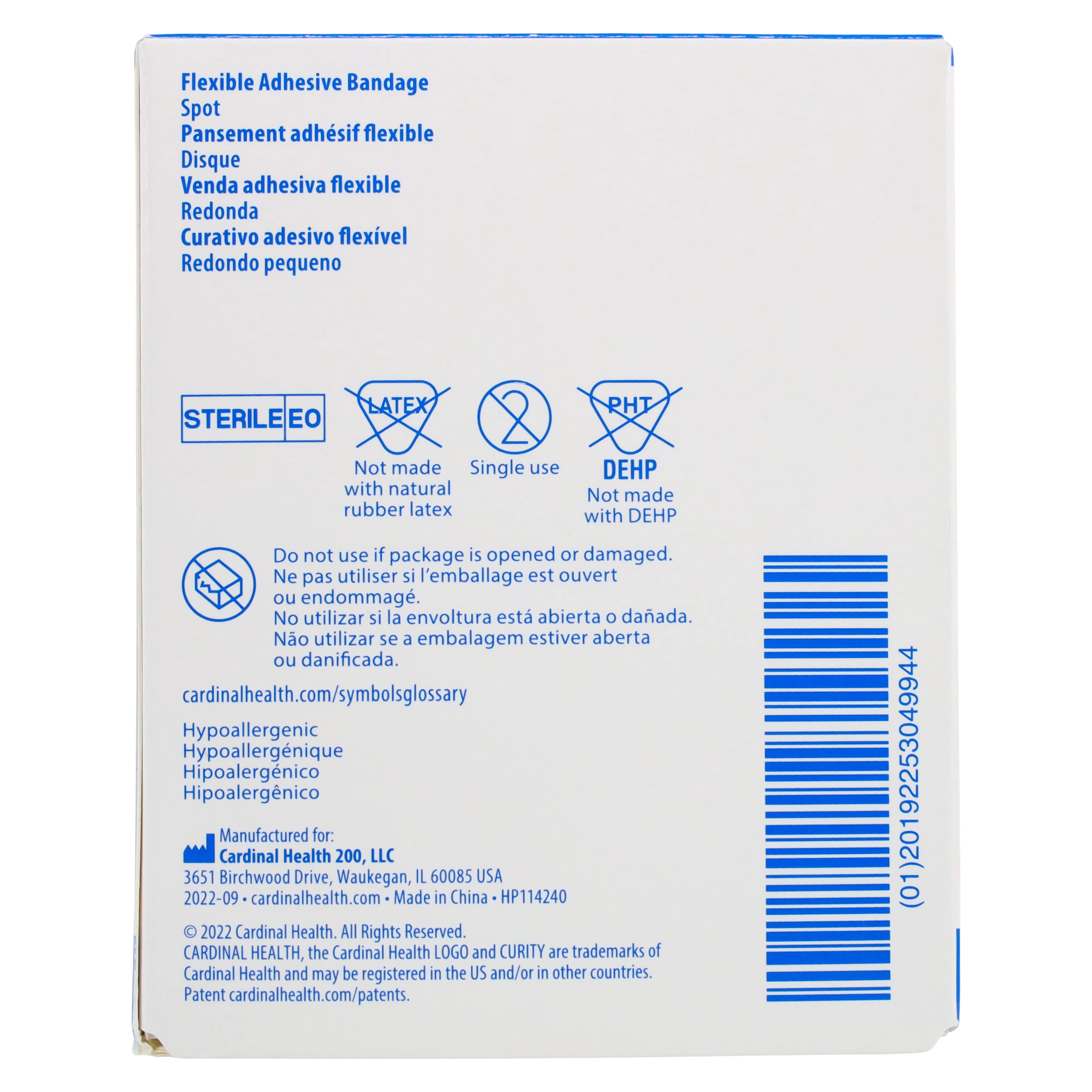 Curity Fabric Adhesive Bandage, Spot, 7/8" Diameter, Tan, Sterile, 50/Box thumbnail 6