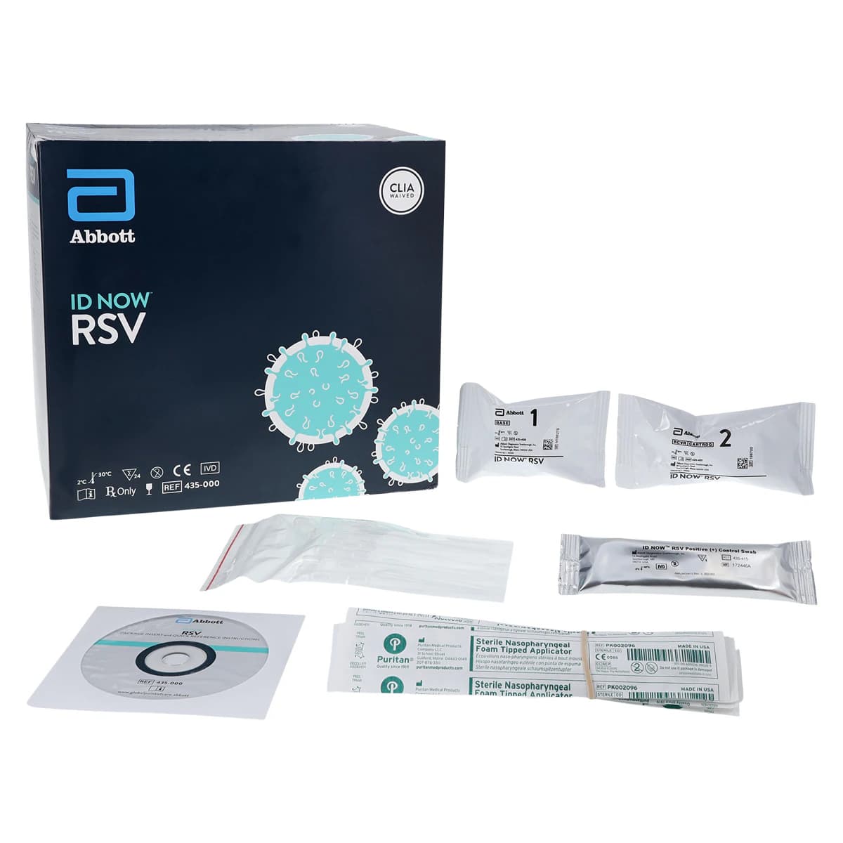 Abbott ID NOW RSV Test Kit, CLIA Waived, for Use on ID NOW Analyzer Only, 24 Tests/Box - ID NOW RSV Test - Image 1