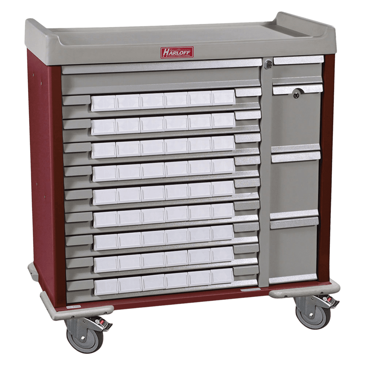 Harloff Manufacturing Standard Line Medicine Bin Cart - Cart Standard Line Med-Bin - Image 1