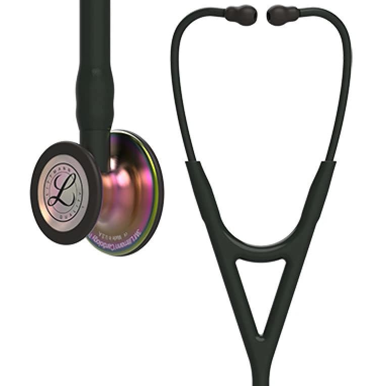 3M Littmann Cardiology IV Stethoscope, Adult/Child, Rainbow Double Lumen Tubing, Each - Scope Cardio Rainbow Head - Image 1