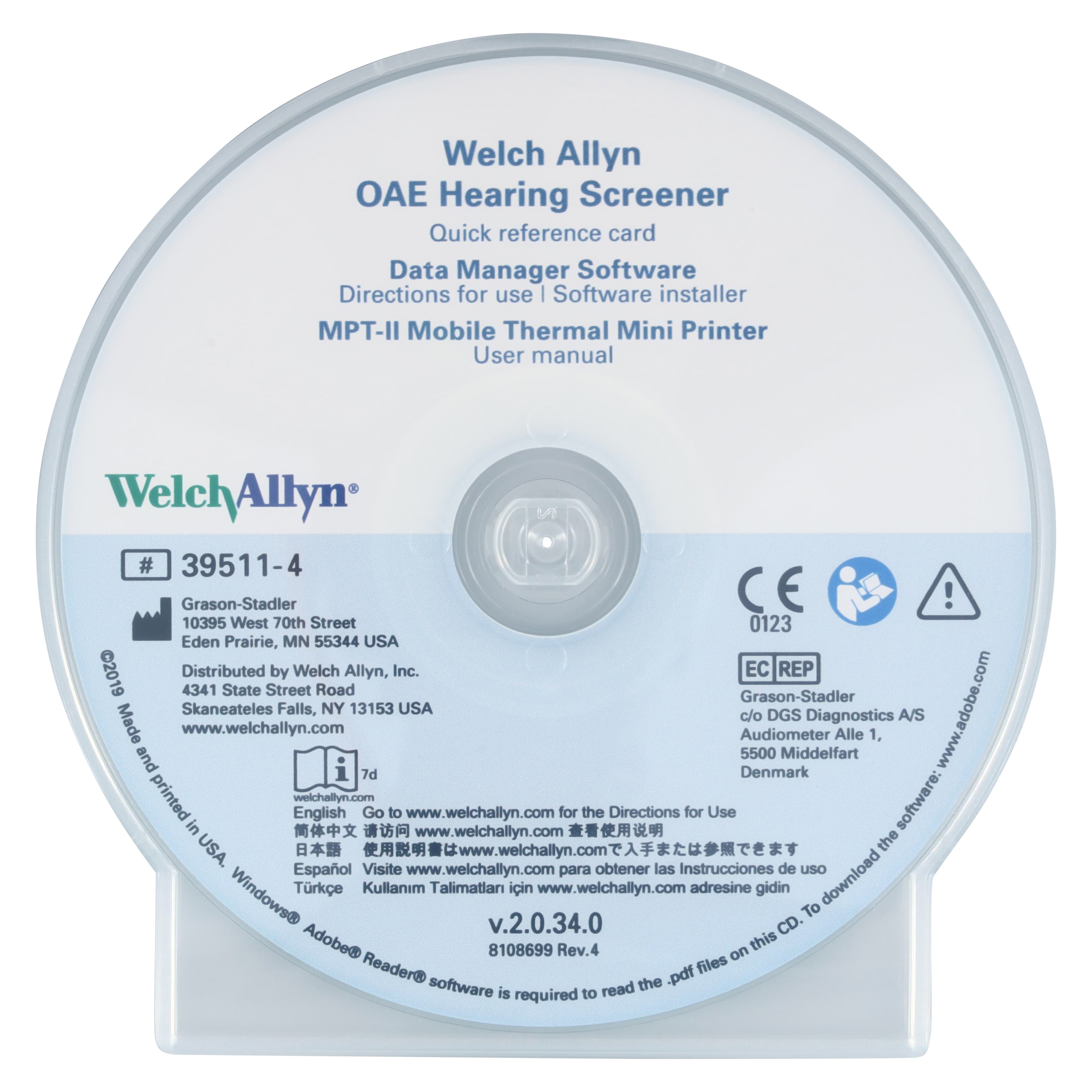 Welch Allyn Screener HR OAE Hearing Screener, 2/3/4/5 kHz, Battery Operated, Without Printer thumbnail 19