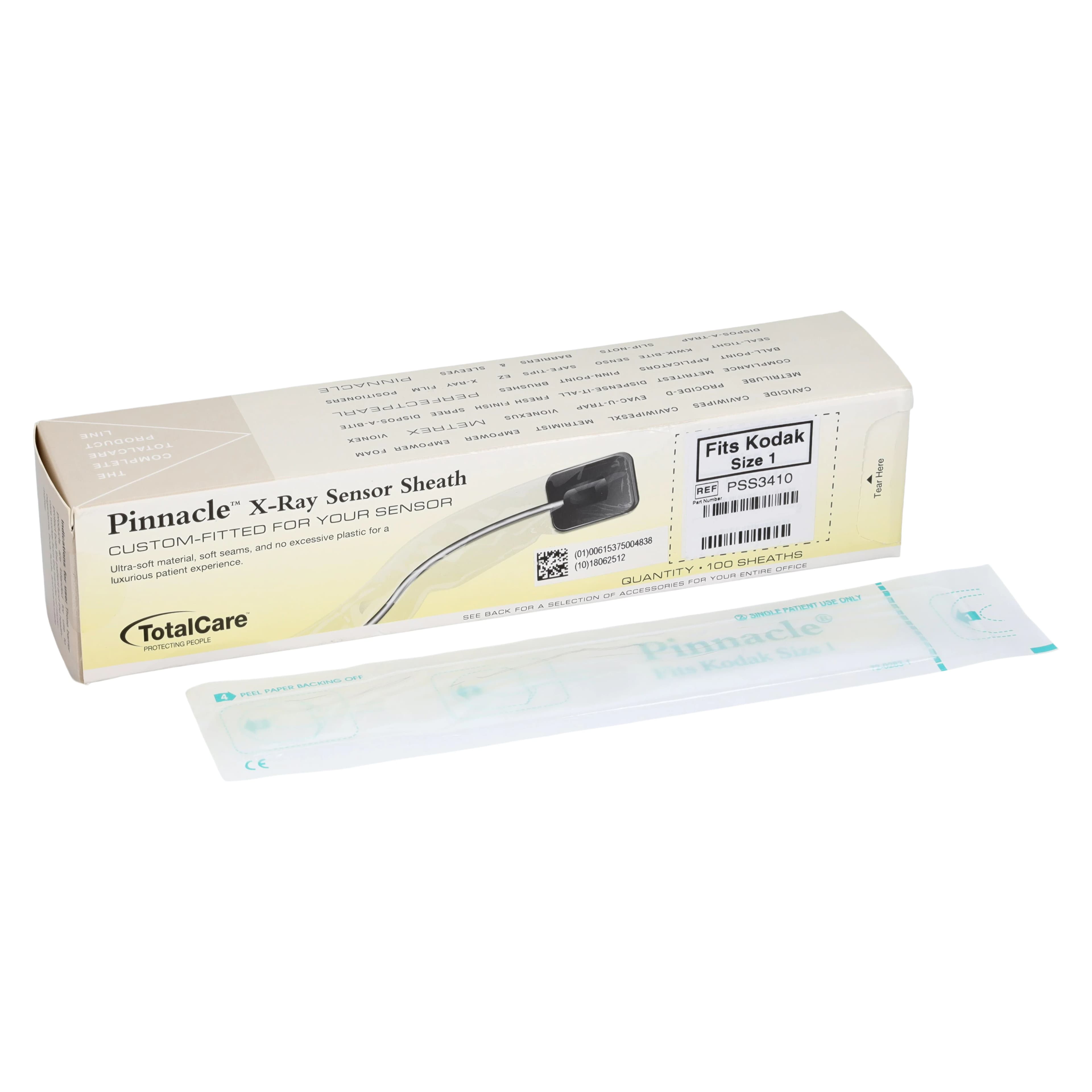 Pinnacle Digital Sensor Sheath for Kodak/Carestream Size 1, Disposable, 100/Box thumbnail 2
