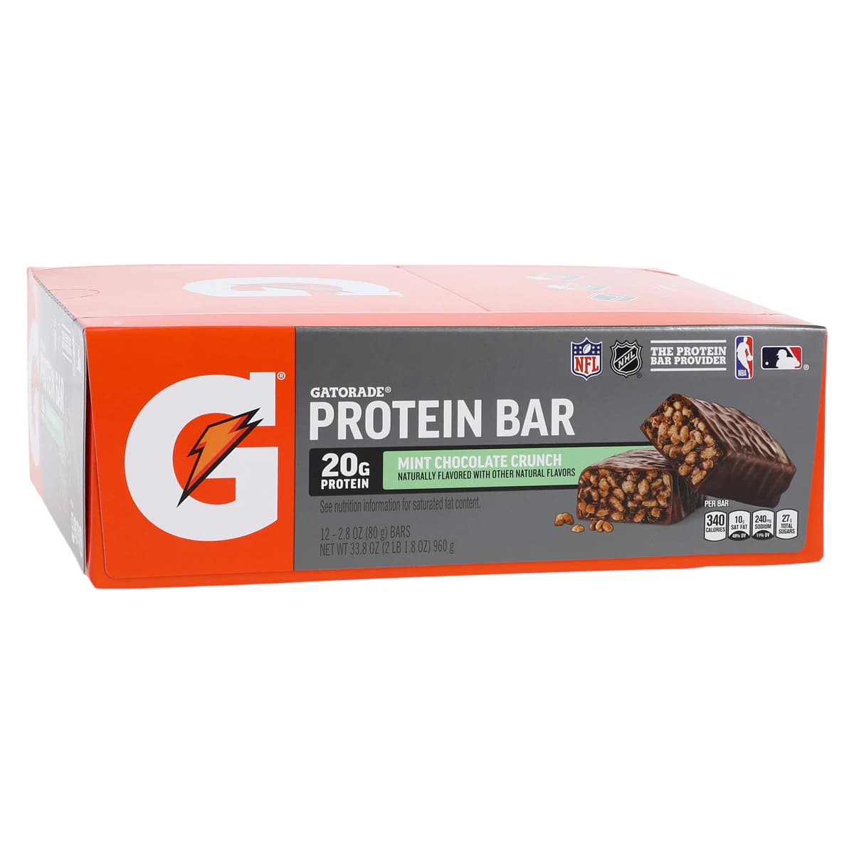 Gatorade Whey Protein Bar, Chocolate Mint, 12/Case - Gatorade Whey Protein Bar - Image 1