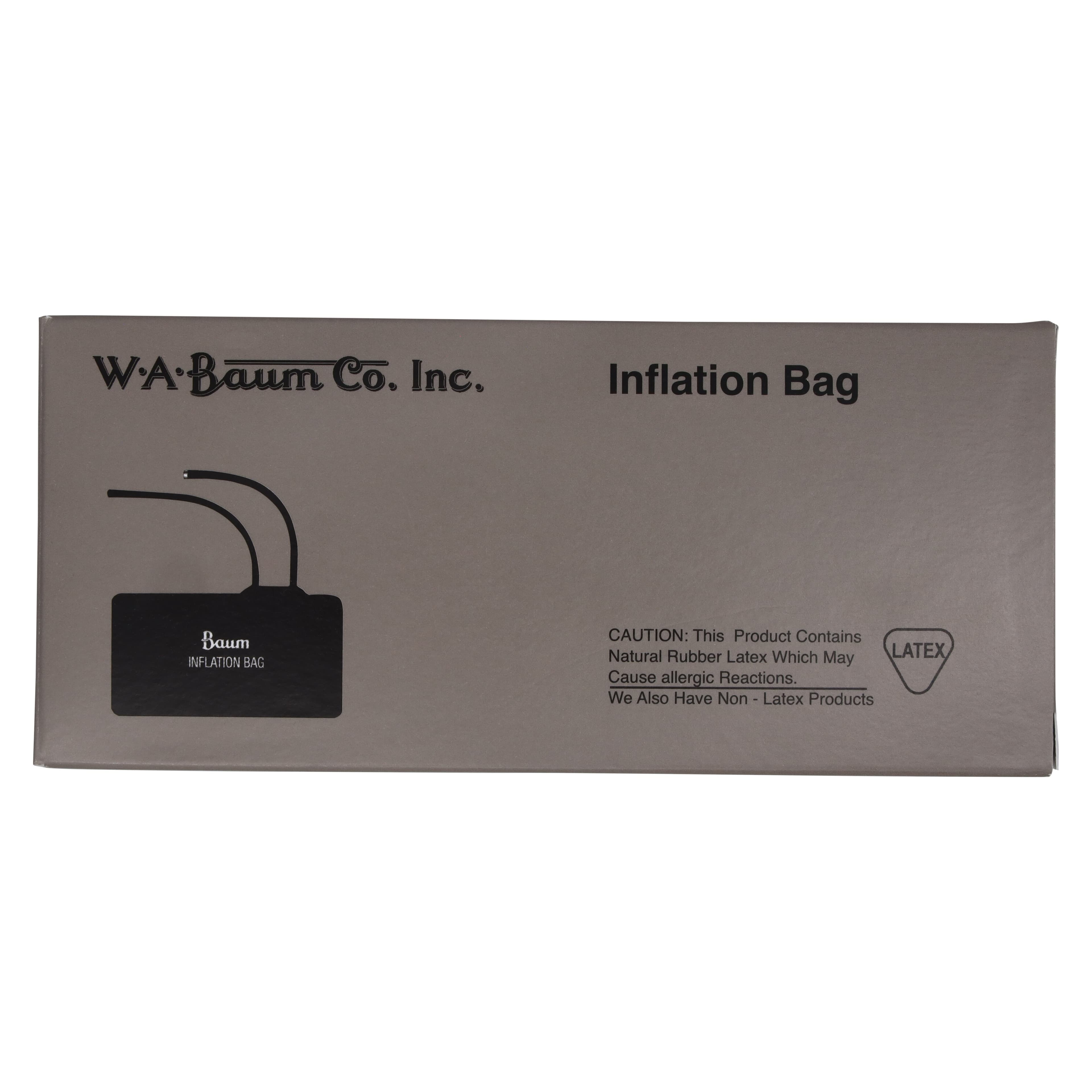 Baumomanometer Inflation Bladder, Size 12, Black Latex, for Blood Pressure Cuff (W A Baum Co Inc) thumbnail 4