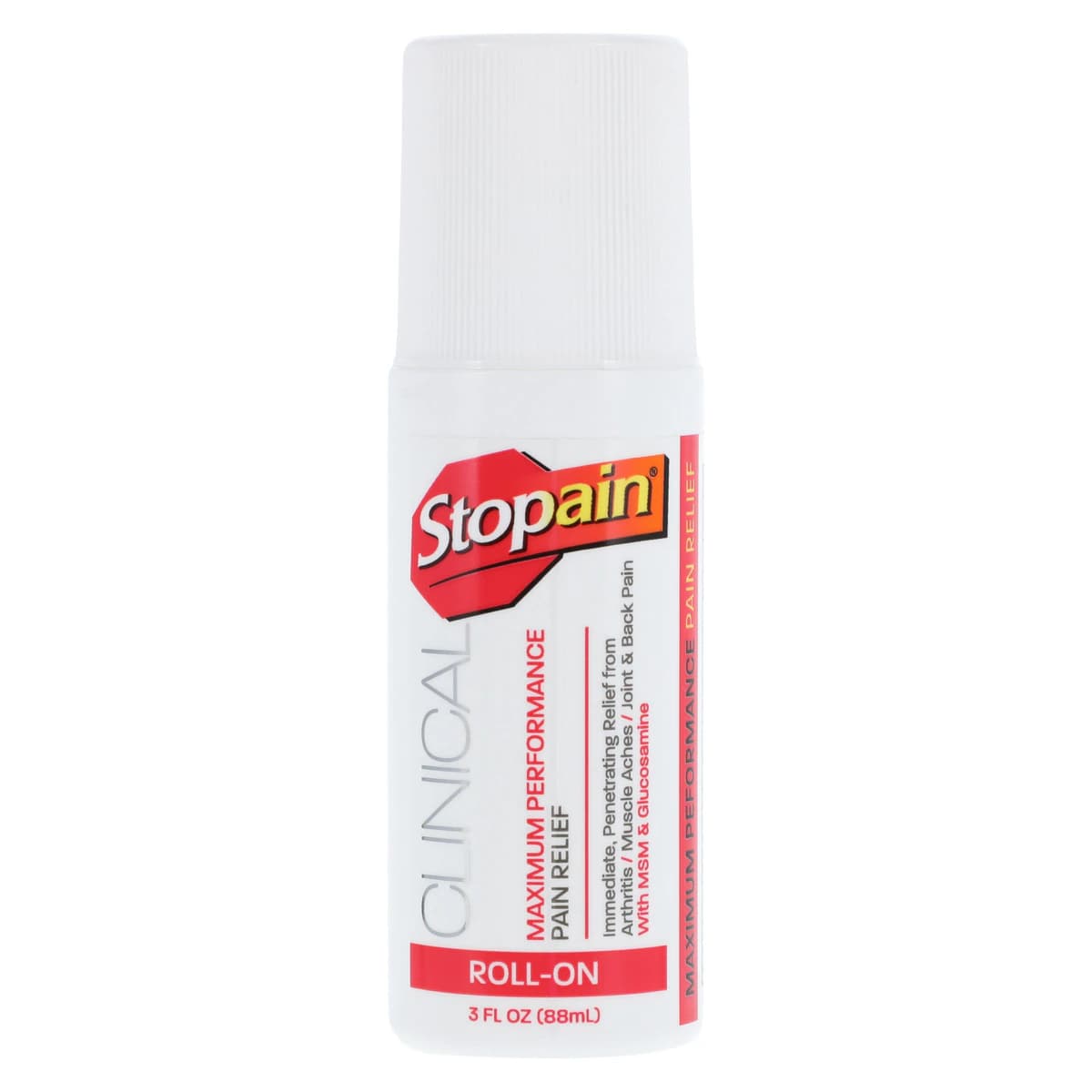 Stopain Clinical Roll-On Pain Relieving Gel, 3 oz - Stopain Clinical Roll-On - Image 1