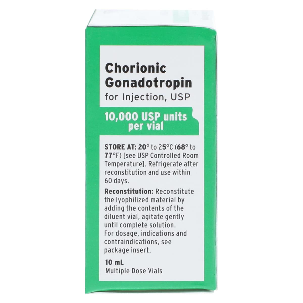 Chorionic Gonadotropin Injection, USP 10,000 USP Units/Vial, Powder for Reconstitution, Multiple-Dose Vial, 10 mL, Each thumbnail 6