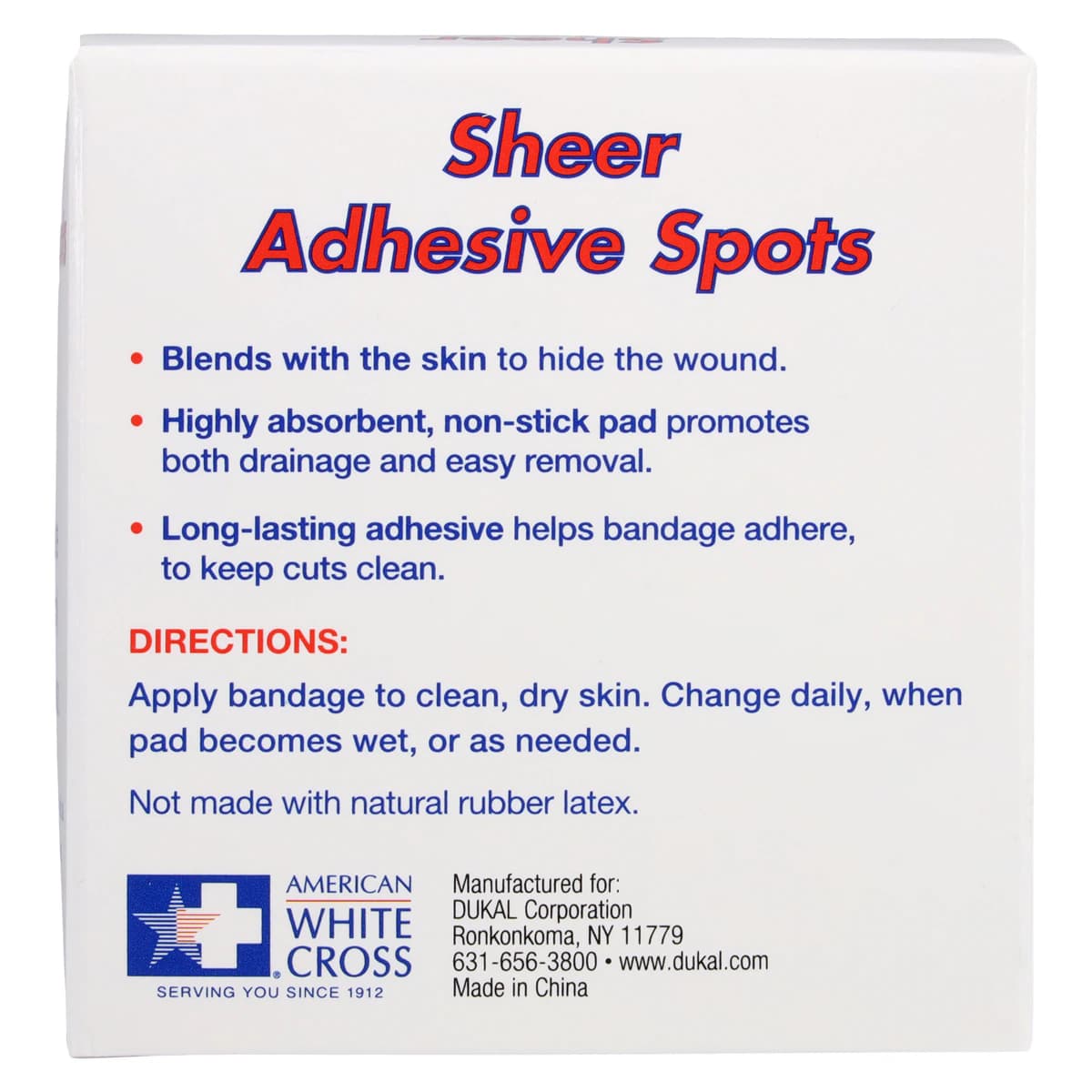 Dukal Hospital Quality Adhesive Bandage, Plastic, Sheer, Sterile, 7/8", 100/Box thumbnail 4