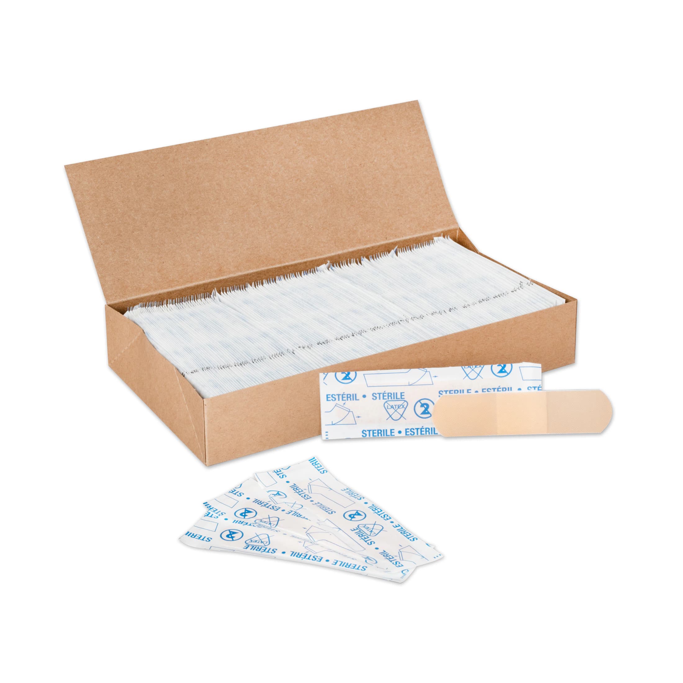 American White Cross Stat Strip Adhesive Bandage, Plastic, Sheer, 3/4" x 3", Sterile, 1500/Case thumbnail 2
