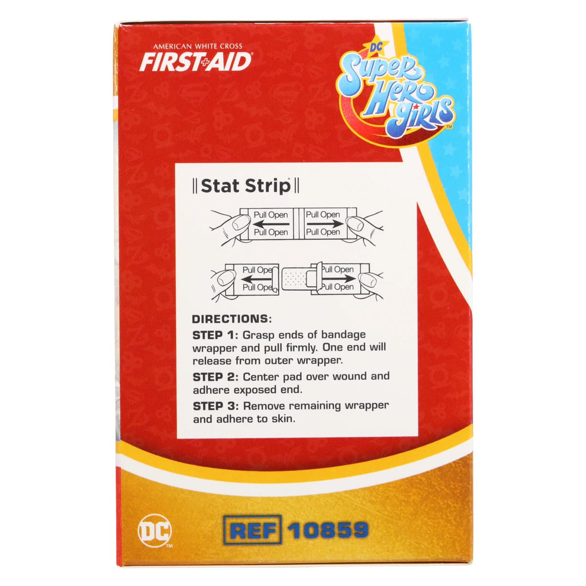 Dukal Stat Strip Adhesive Bandage, Plastic, 3/4" x 3", SuperHero Girls, Sterile, 100/Box thumbnail 5