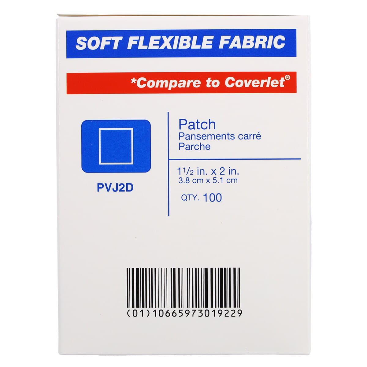 American White Cross Adhesive Bandage, Fabric, 1-1/2 x 2 inches, Tan, Sterile, 100/Box thumbnail 5