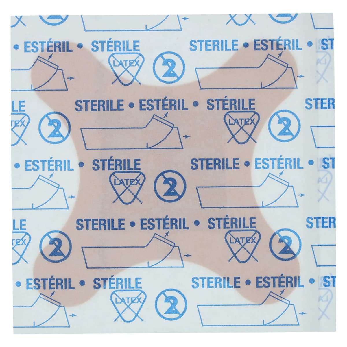 American White Cross Adhesive Bandage, Fabric, 3" x 2.88", Tan, Sterile, 50/Box thumbnail 3