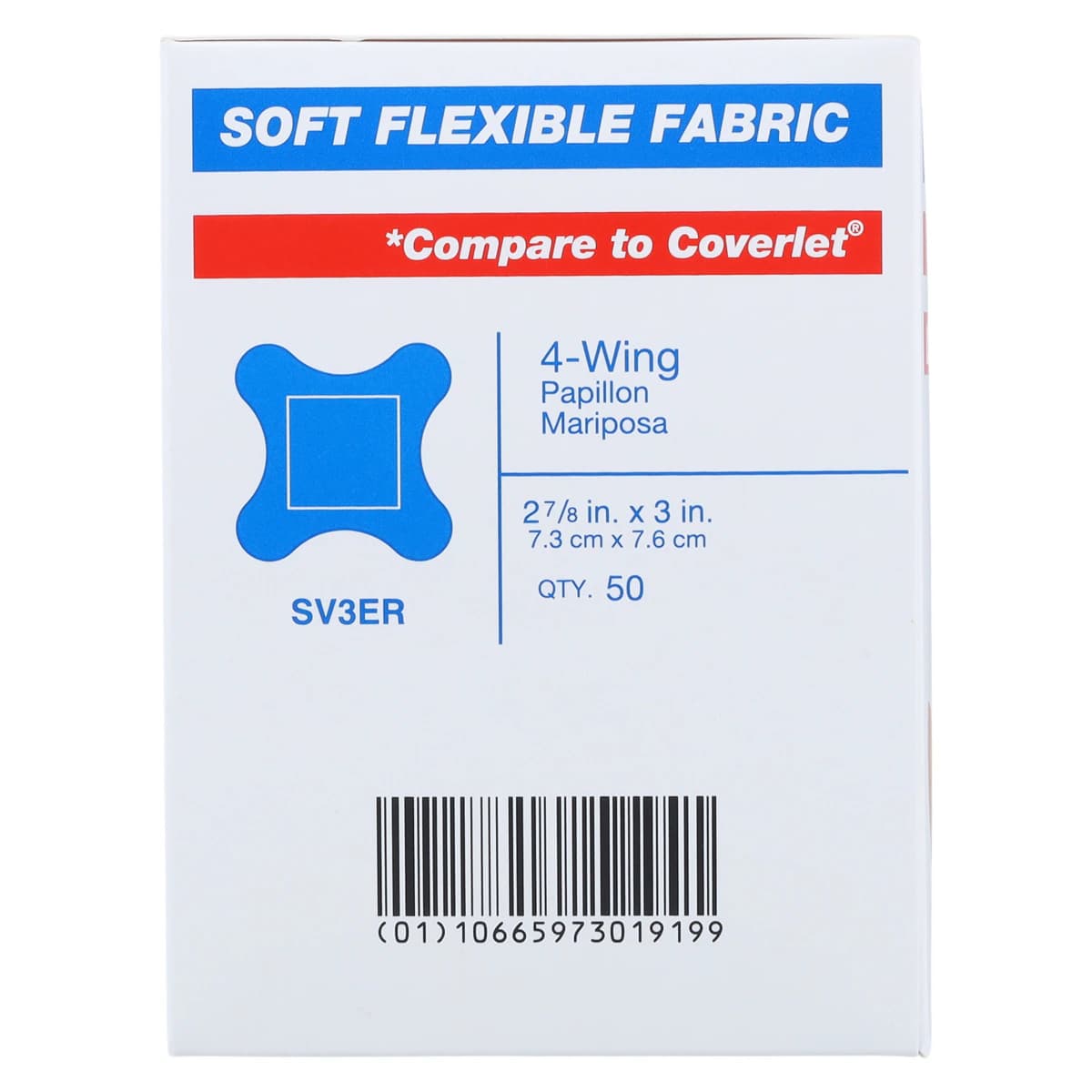 American White Cross Adhesive Bandage, Fabric, 3" x 2.88", Tan, Sterile, 50/Box thumbnail 7
