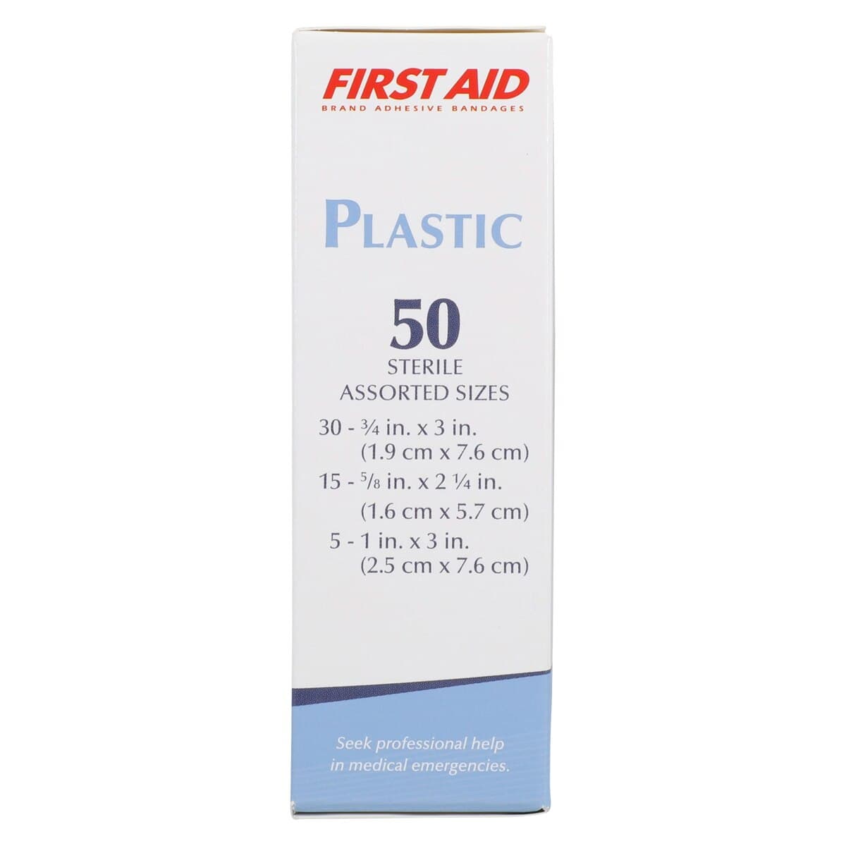 American White Cross Adhesive Bandage Plastic Strip, Assorted Sizes, Tan, Sterile, 50/Box thumbnail 6