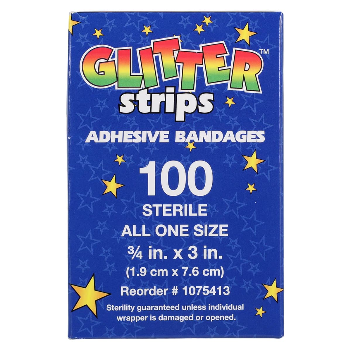 Dukal Stat Strip Adhesive Bandage, Plastic, 3/4" x 3", Glitter, Sterile, 100/Box thumbnail 7