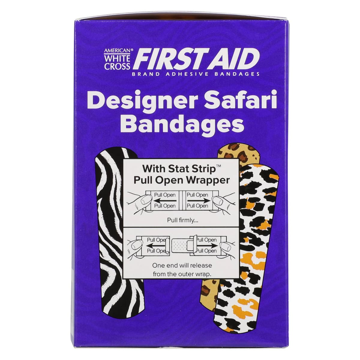 American White Cross Adhesive Bandage, Plastic, 3/4" x 3", Designer Safari, Sterile, 100/Box thumbnail 6
