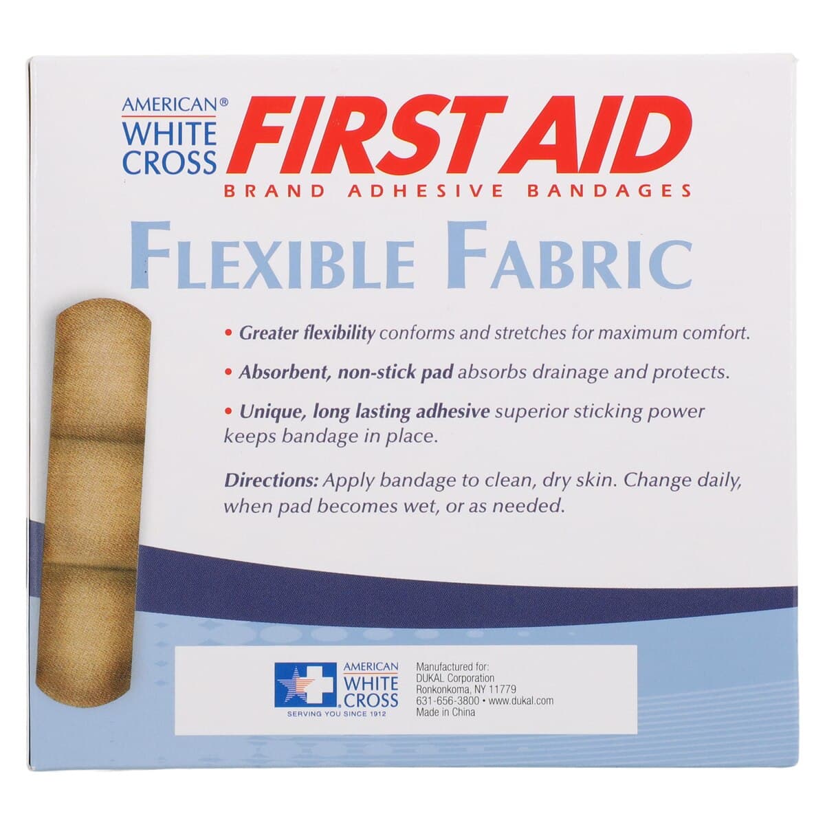 American White Cross Adhesive Bandage, Fabric, Lightweight Flexible, 3/4" x 3", Tan, Sterile, 100/Box thumbnail 5