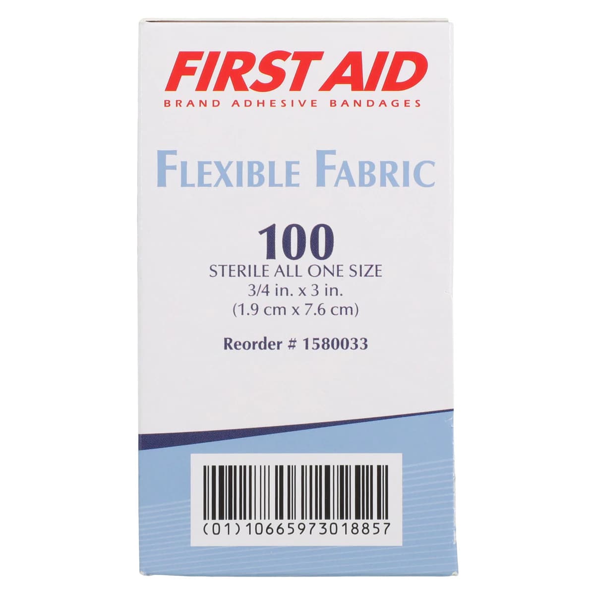 American White Cross Adhesive Bandage, Fabric, Lightweight Flexible, 3/4" x 3", Tan, Sterile, 100/Box thumbnail 6