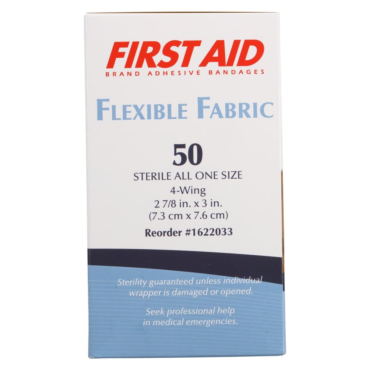 American White Cross Adhesive Bandage, Fabric, 2-7/8" x 3", Tan, Sterile, 50/Box thumbnail 6