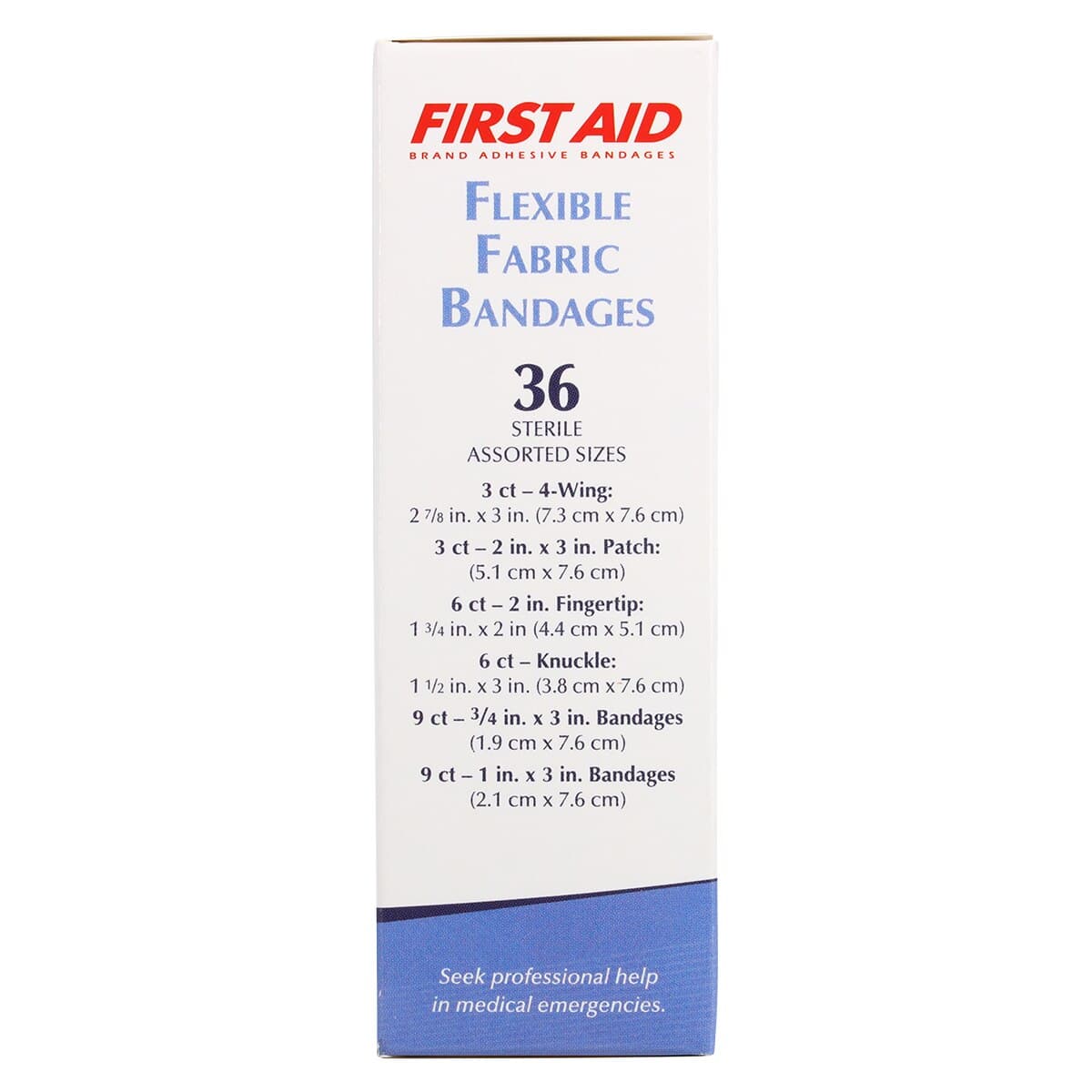 American White Cross Adhesive Bandage, Lightweight Flexible Fabric, Assorted Sizes, Tan, Sterile, 36/Box thumbnail 6
