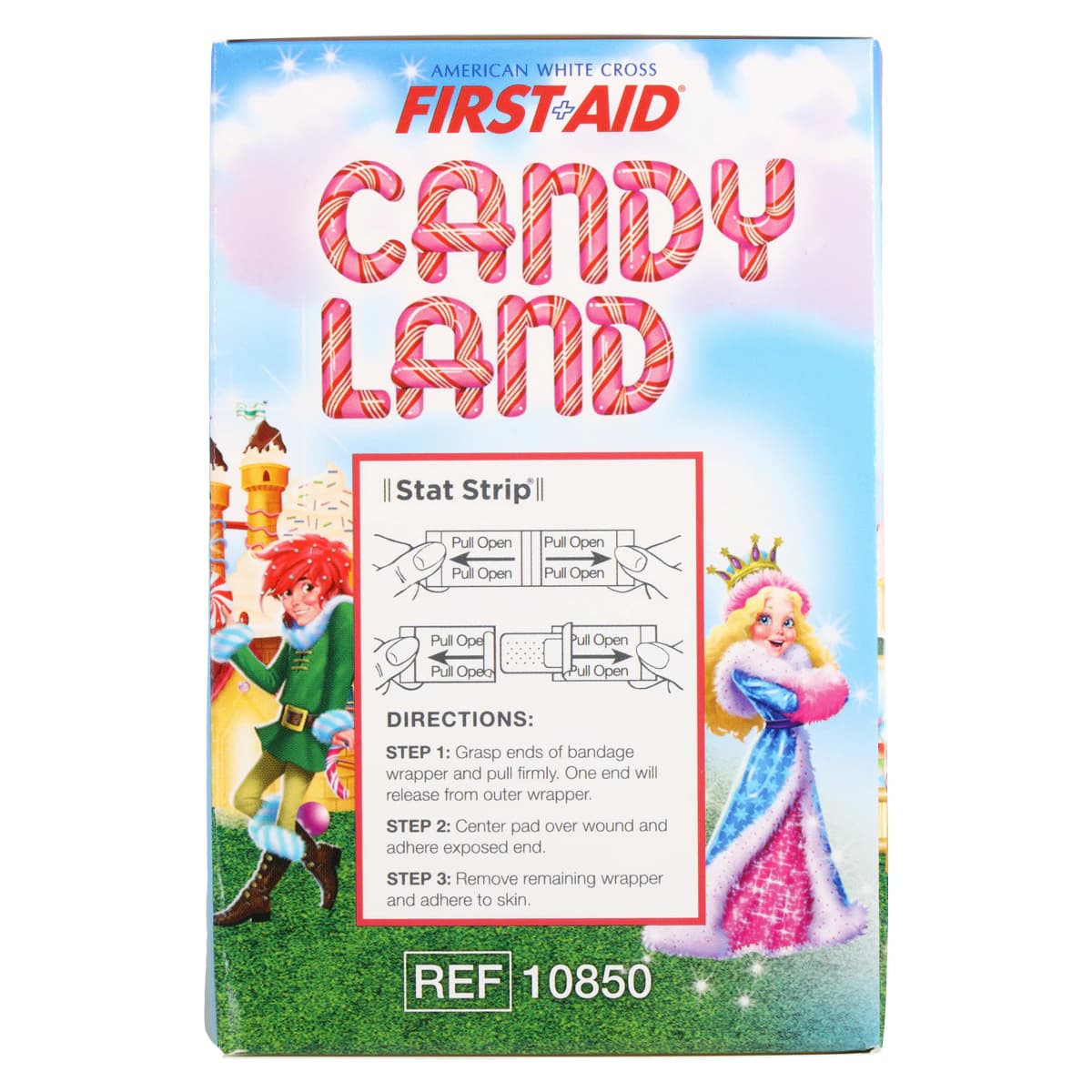 Dukal Stat Strip Adhesive Bandage, Plastic, 3/4" x 3", Candy Land Design, Sterile, 100/Box thumbnail 6