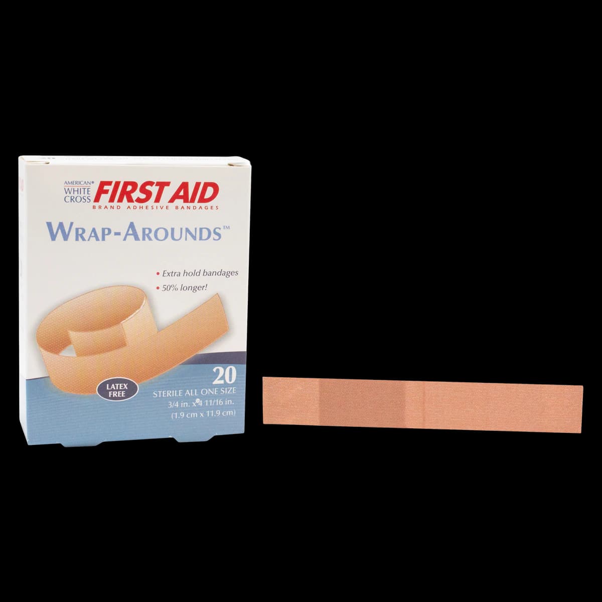 American White Cross Adhesive Bandage Fabric, 3/4" x 4-11/16", Tan, Sterile, 20/Box thumbnail 2
