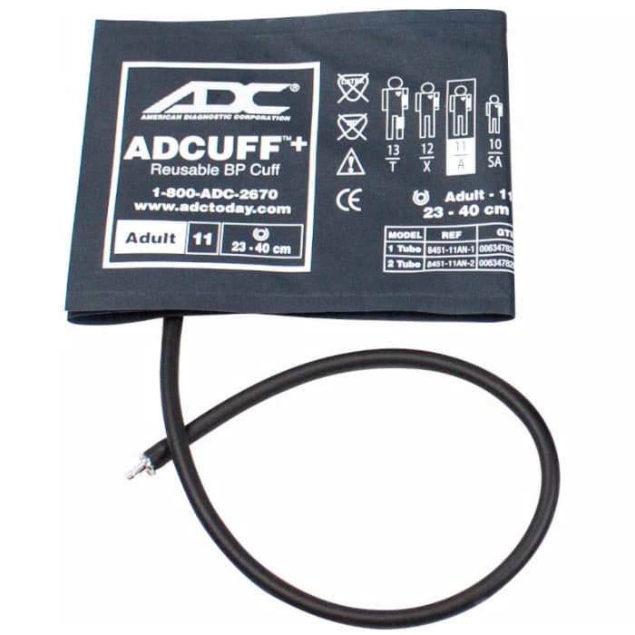 American Diagnostic Adview2 Blood Pressure Cuff, Adult, Navy, 1-Tube - Cuff Adview2 Adult Navy 1Tb - Image 1