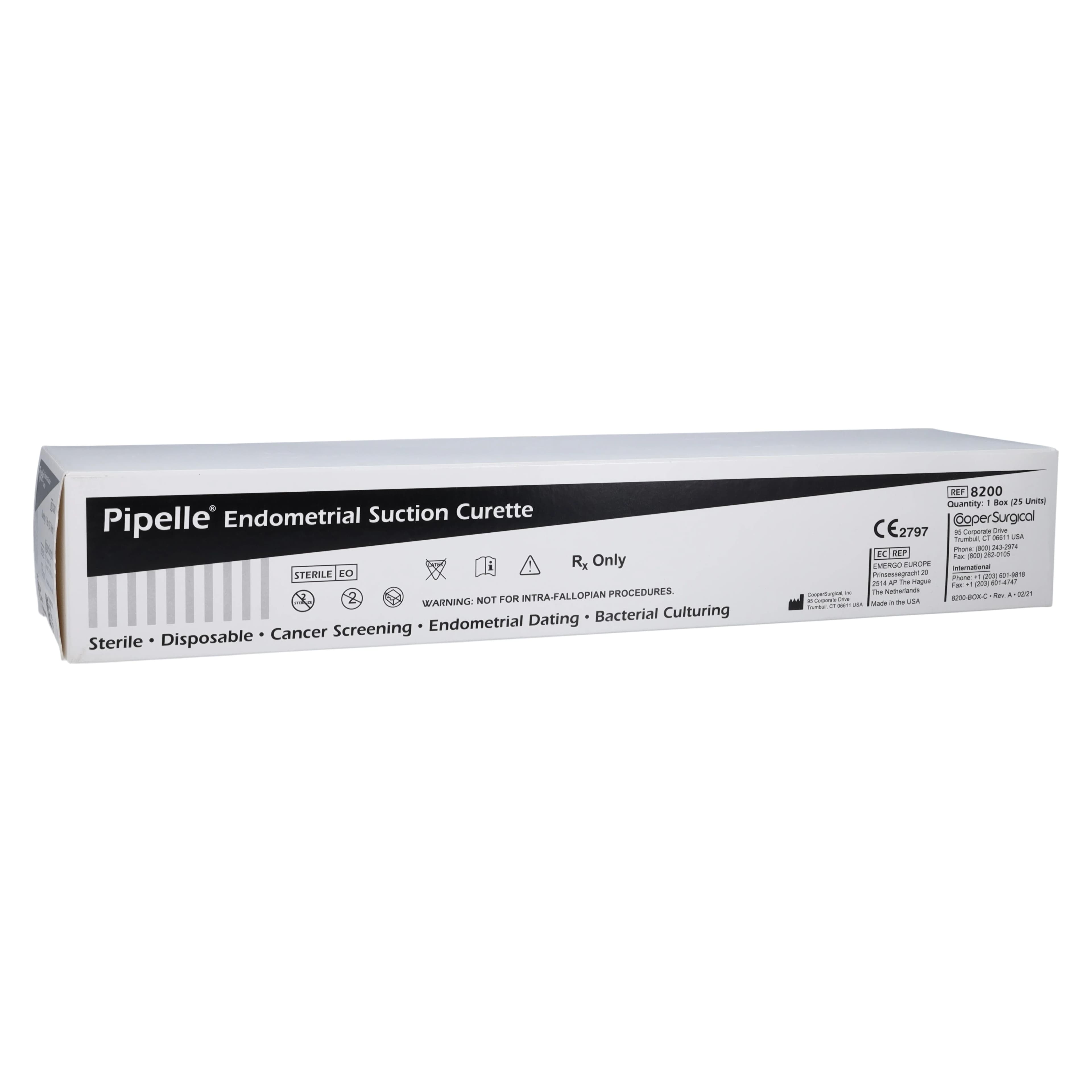 Cooper Surgical Pipelle Endometrial Curette, Sterile, 25/Box - Curette Pipelle Endomet Suct - Image 1