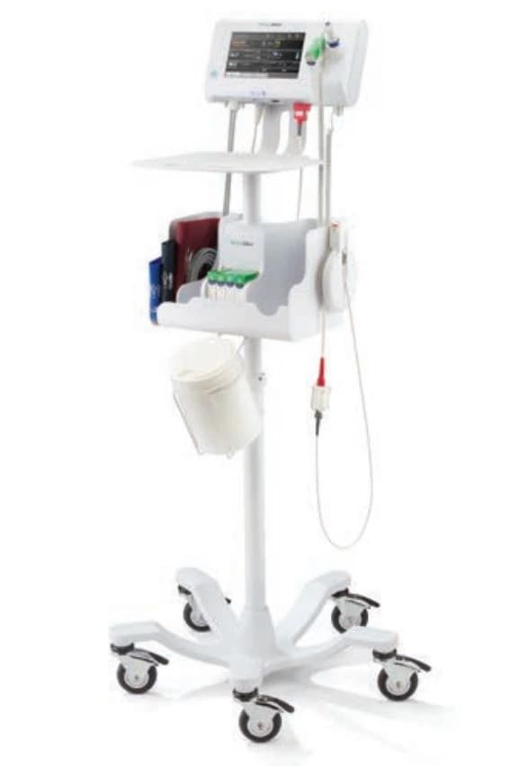 Welch Allyn Connex Spot Monitor Mobile Stand with Work Surface, 5 Caster - Mobile Stand f/CSM - Image 1