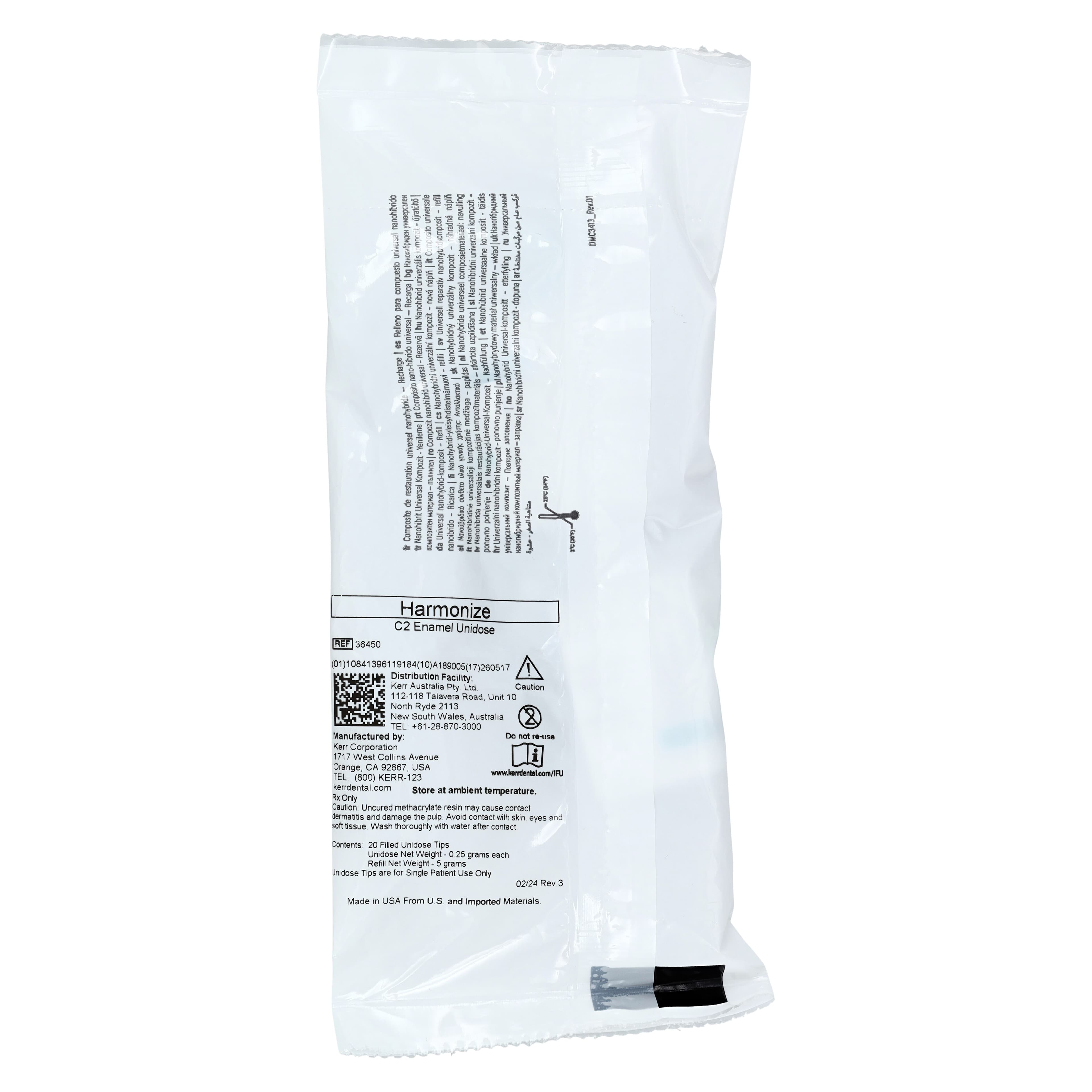 Harmonize Nanohybrid Universal Composite, Unidose Refill, 0.25 g, C2 Enamel, 20/Pk, 36450 thumbnail 3