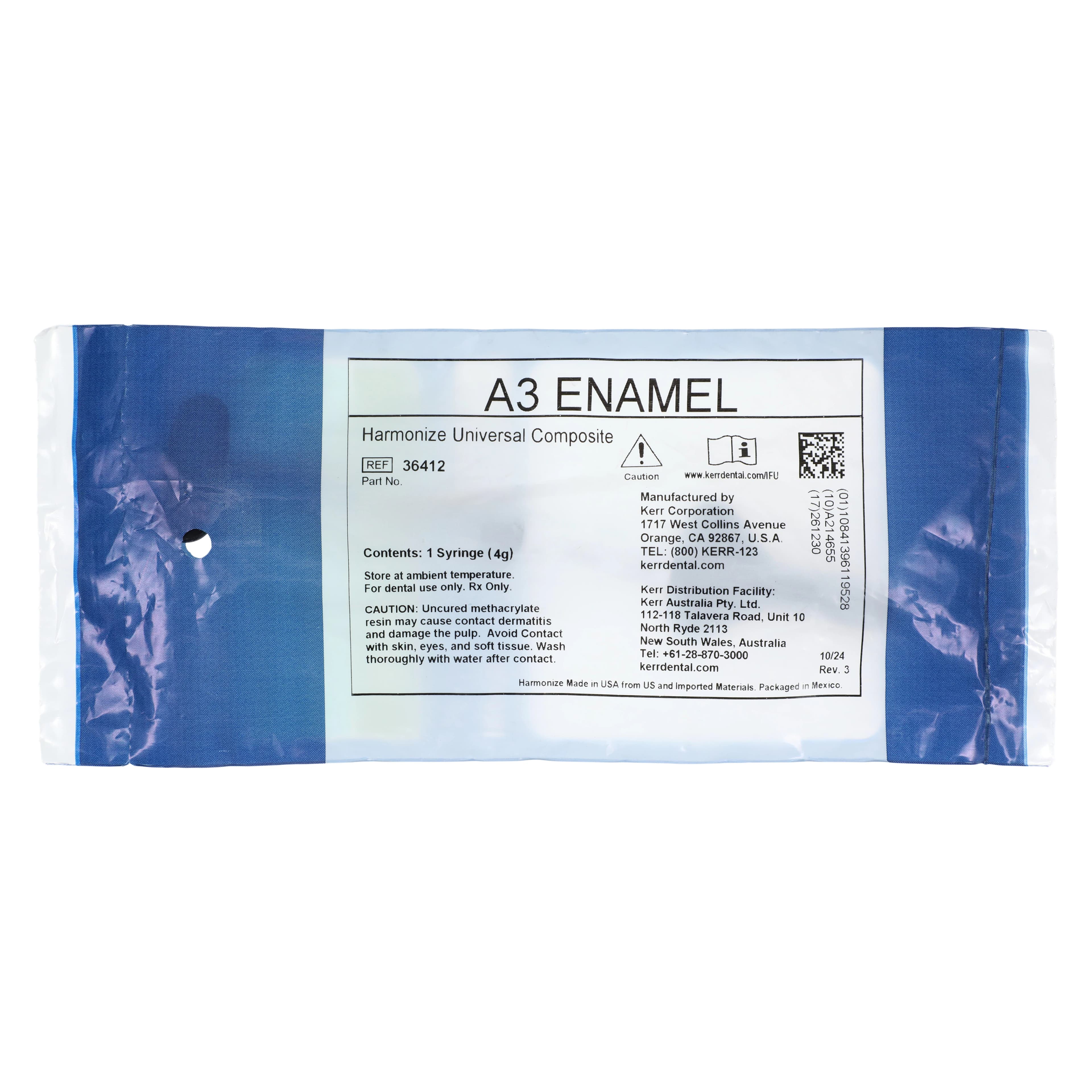 Harmonize Nanohybrid Universal Composite, Syringe, 4 g, A3 Enamel, 1/Pk, 36412 thumbnail 4