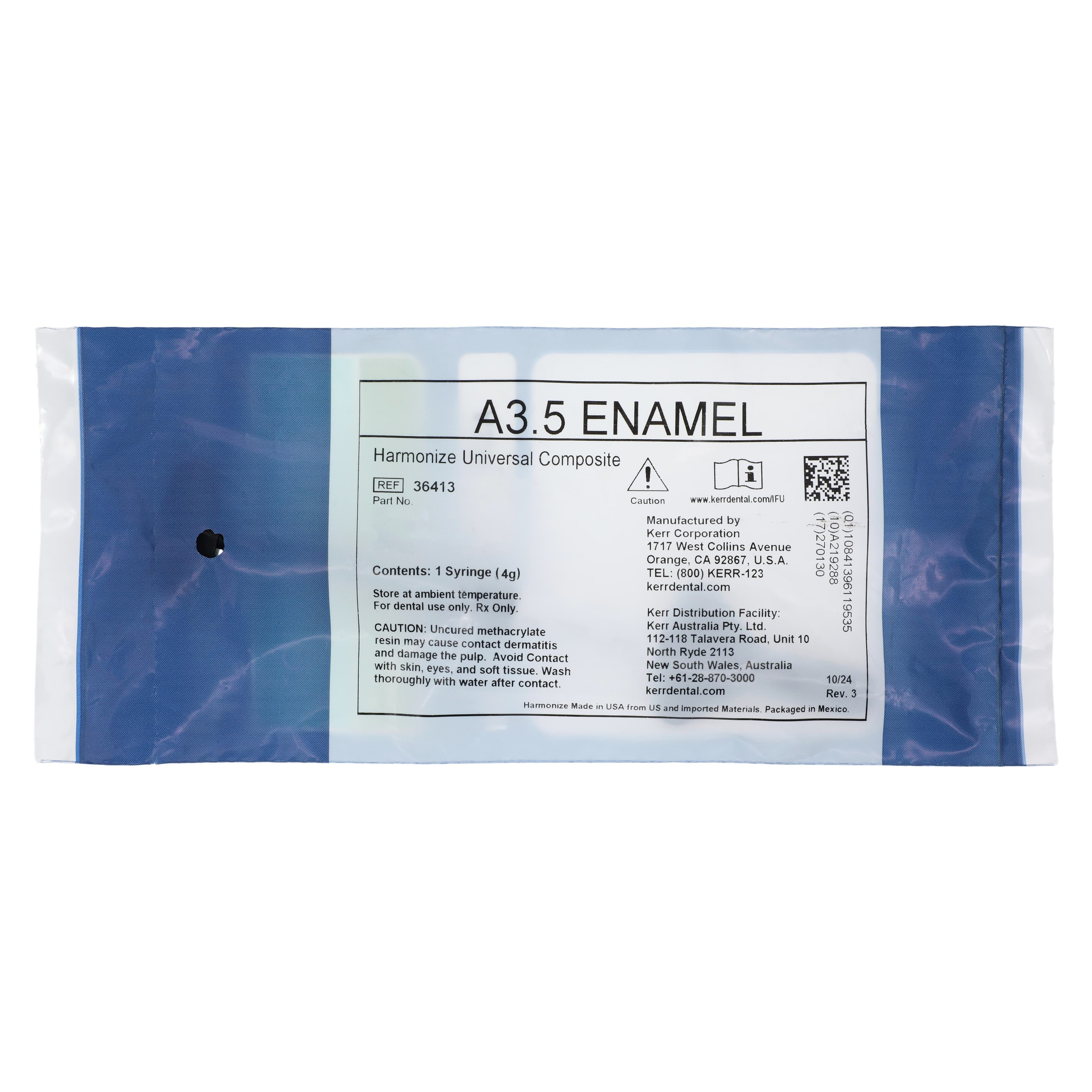 Harmonize Nanohybrid Universal Composite, Syringe, 4 g, A3.5 Enamel, 1/Pk, 36413 thumbnail 5