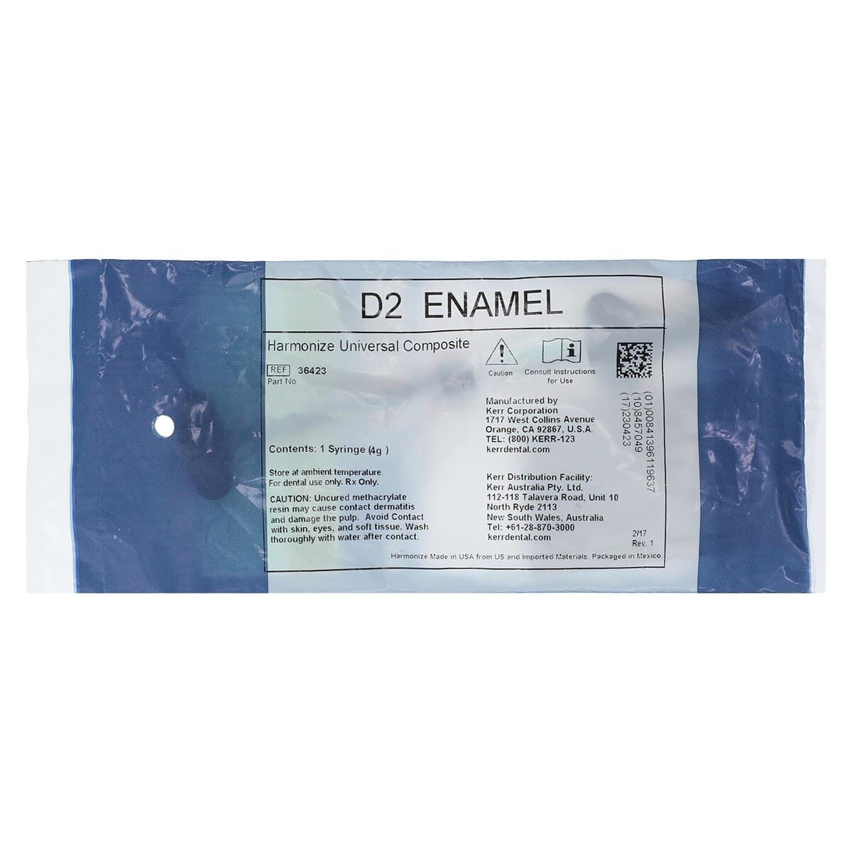 Harmonize Nanohybrid Universal Composite, Syringe, 4 g, D2 Enamel, 1/Pk, 36423 thumbnail 2